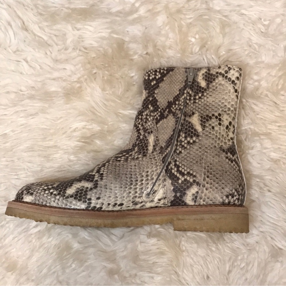 Maison Martin Margiela Python-Embossed Ankle Boot - image 4